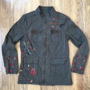 Sonoma Embroidered Utility Jacket Olive Green